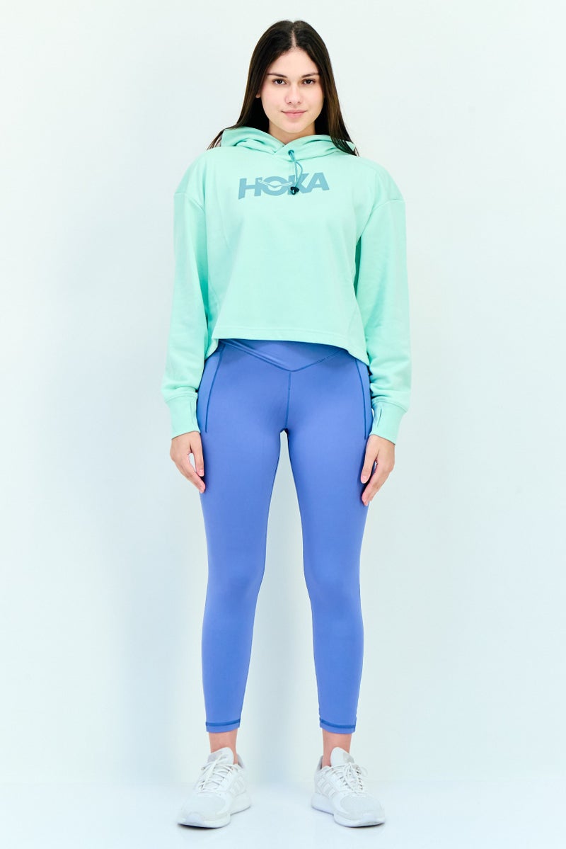 Hoka هودي رياضي نسائي مناسب في الهواء الطلق، أخضر ليموني - Image 2